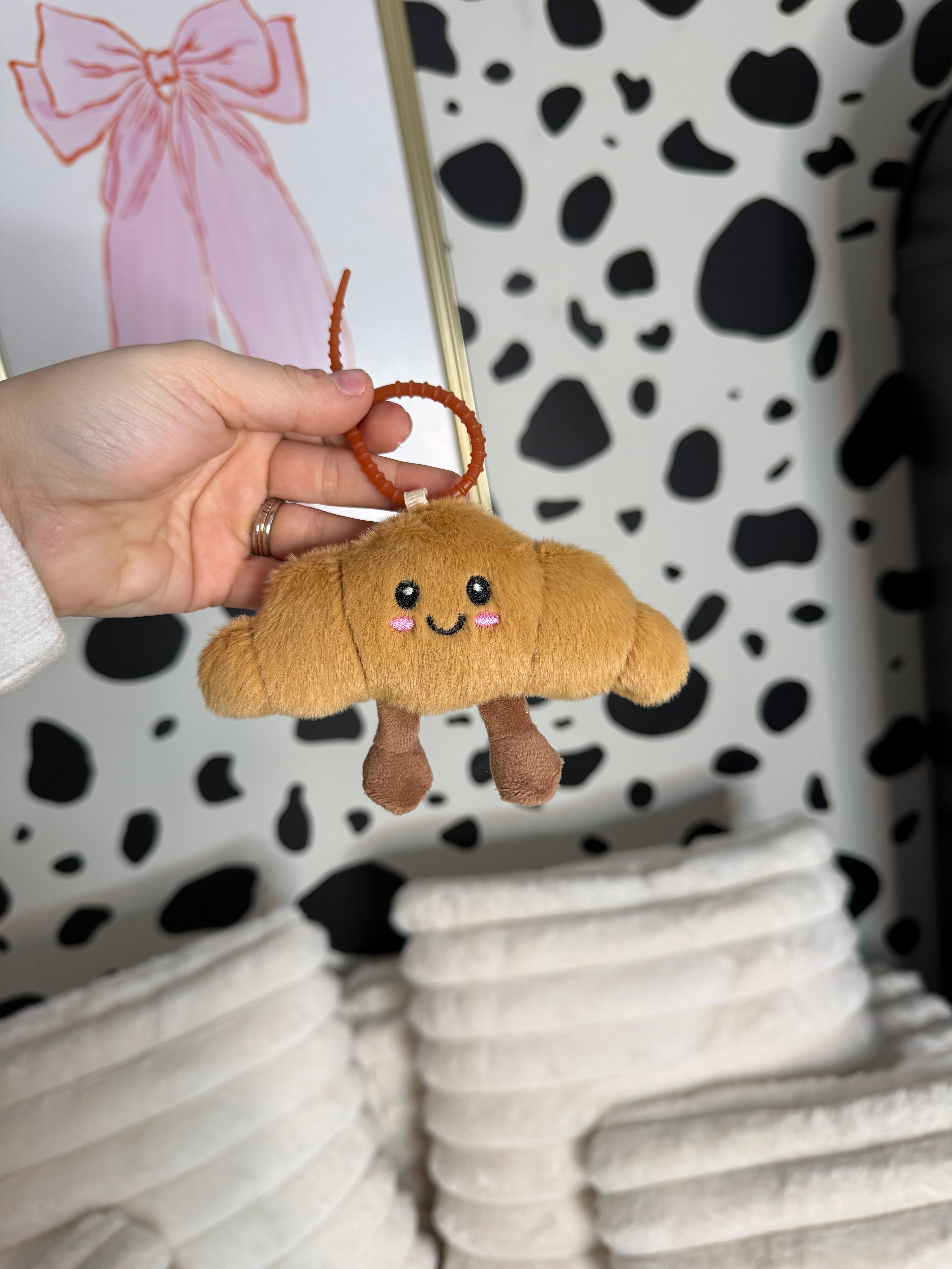 Croissant Plushie Keychain