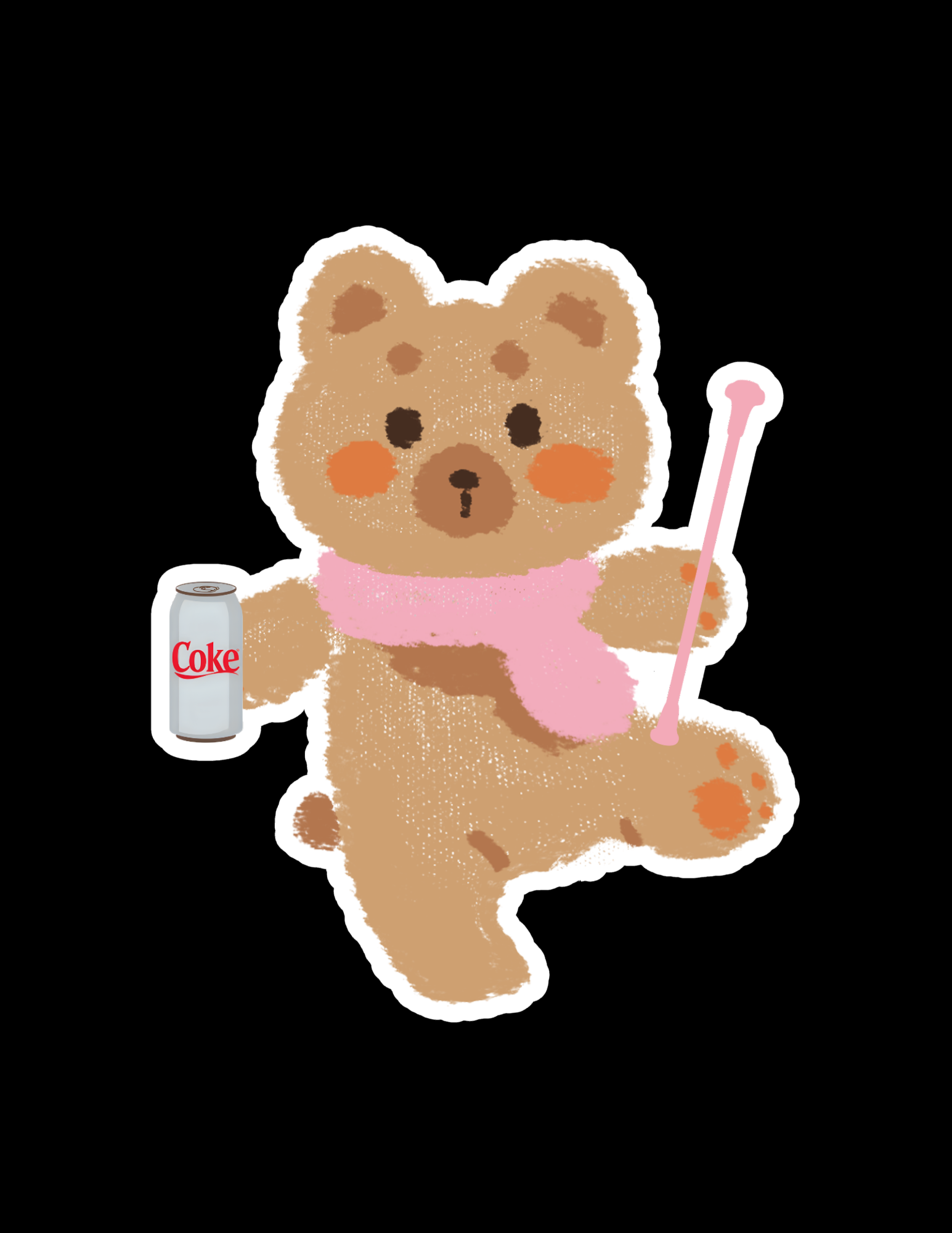 Diet Coke Bear Sticker