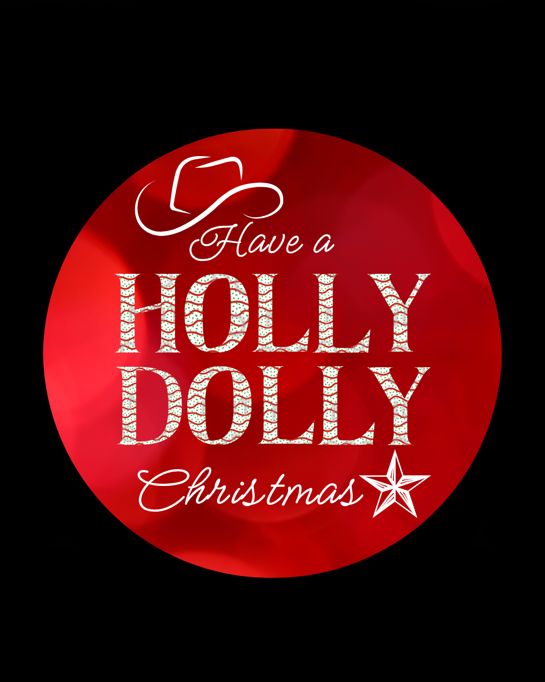 Have a Holly Dolly Christmas Sticker
