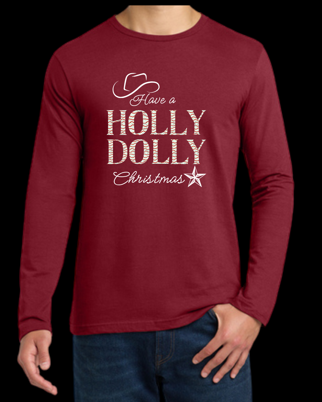 Have a Holly Dolly Christmas Long-Sleeve Tee