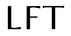 Black 'LFT' letters on a white background