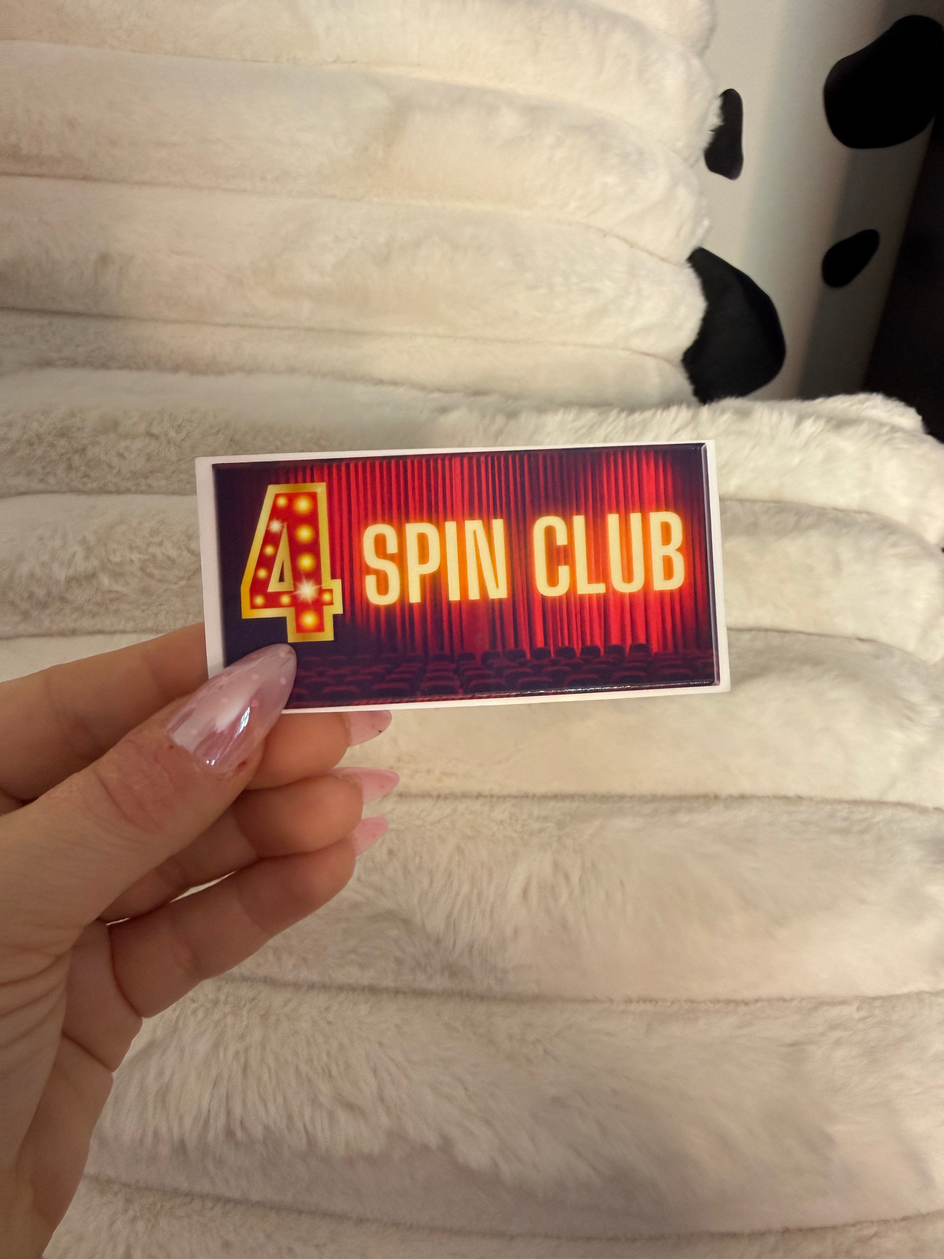4 Spin Club Sticker