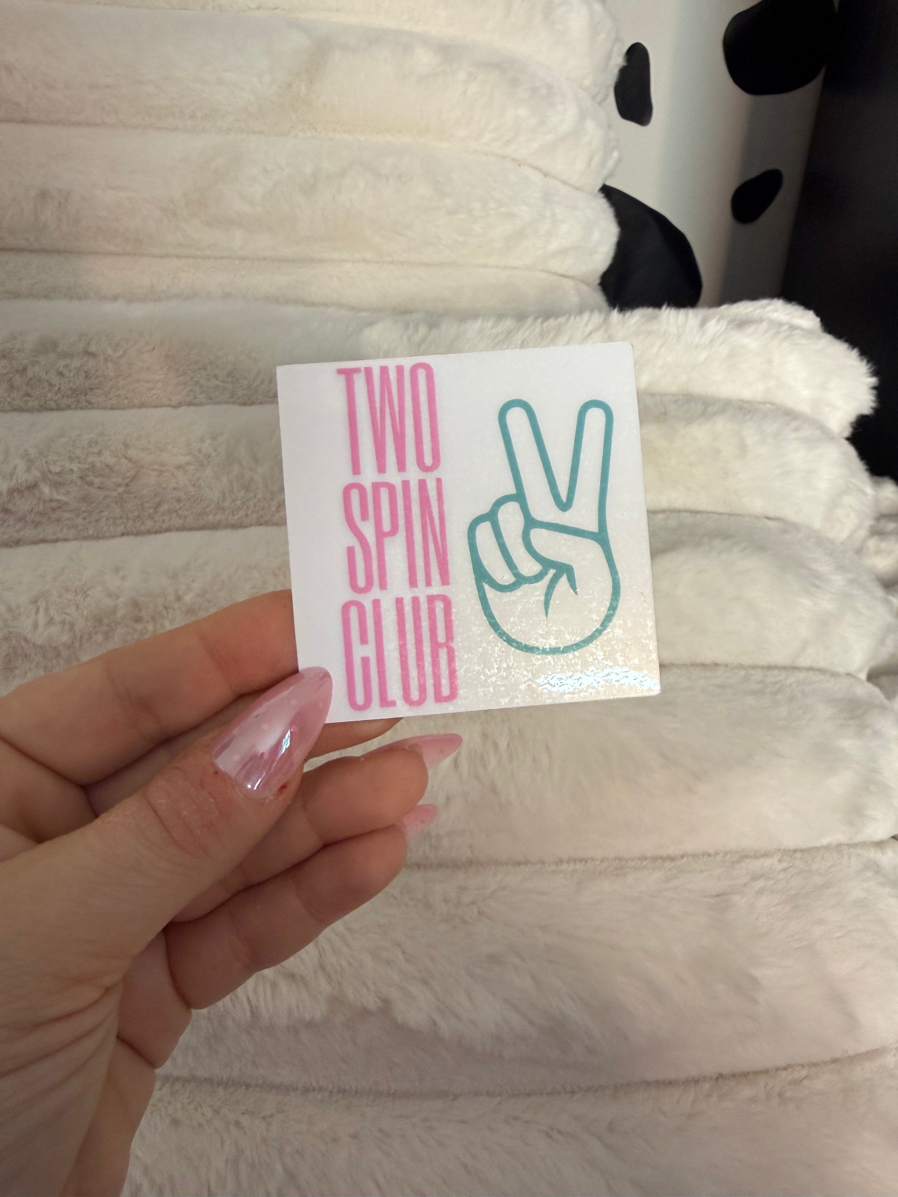Two Spin Club Sticker