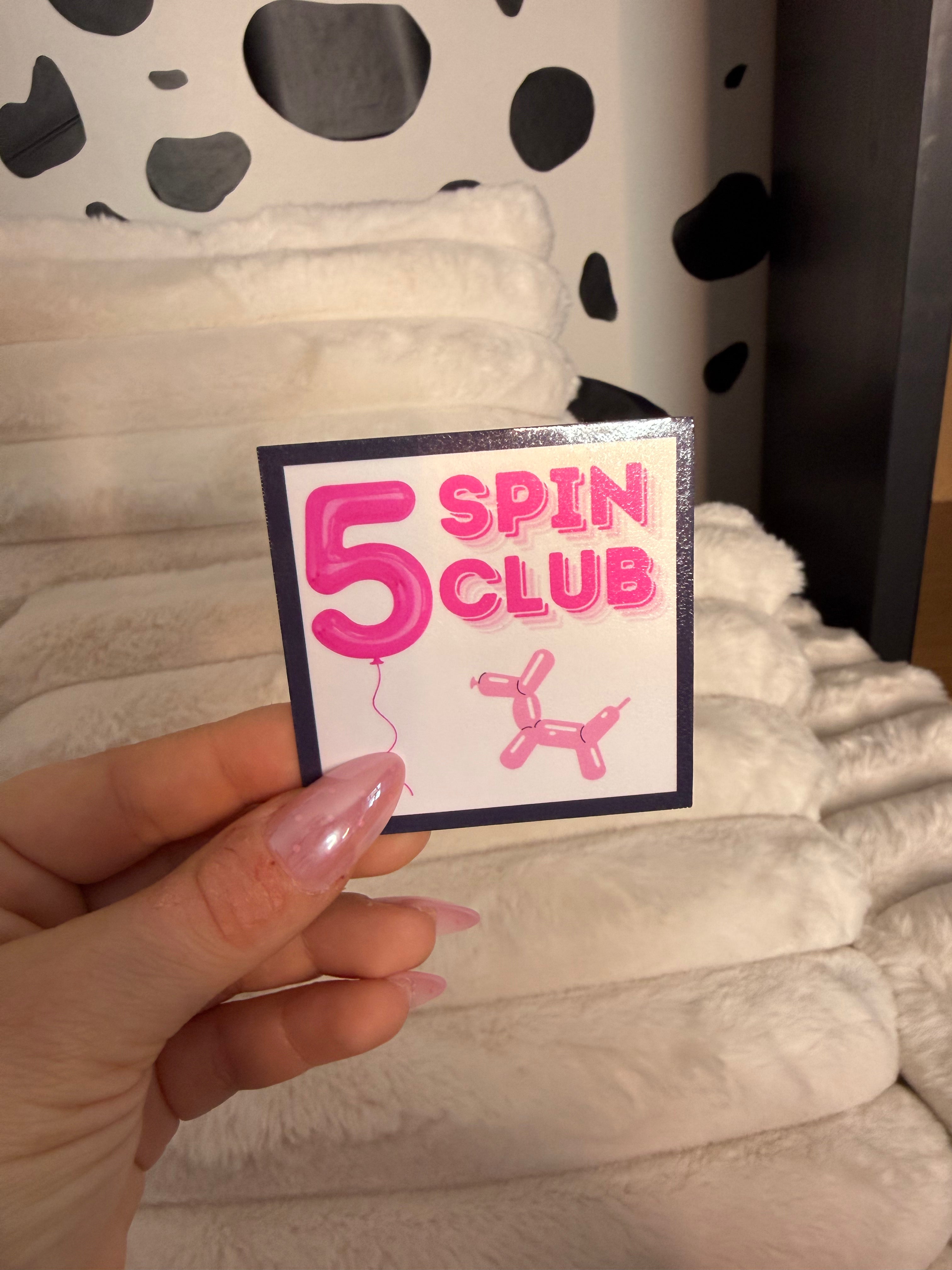 5 Spin Club Sticker