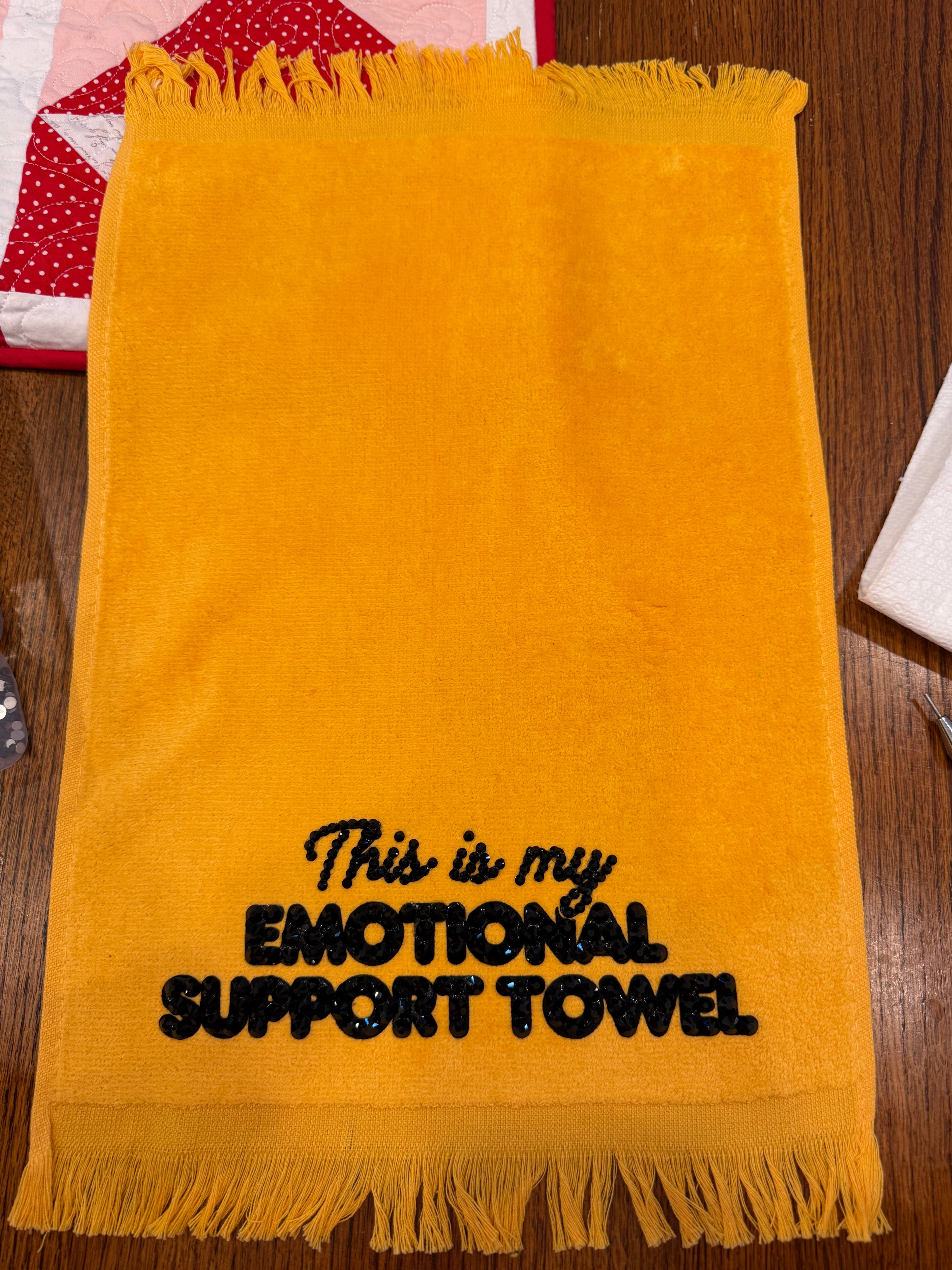 Emotional Support Sweat Towel