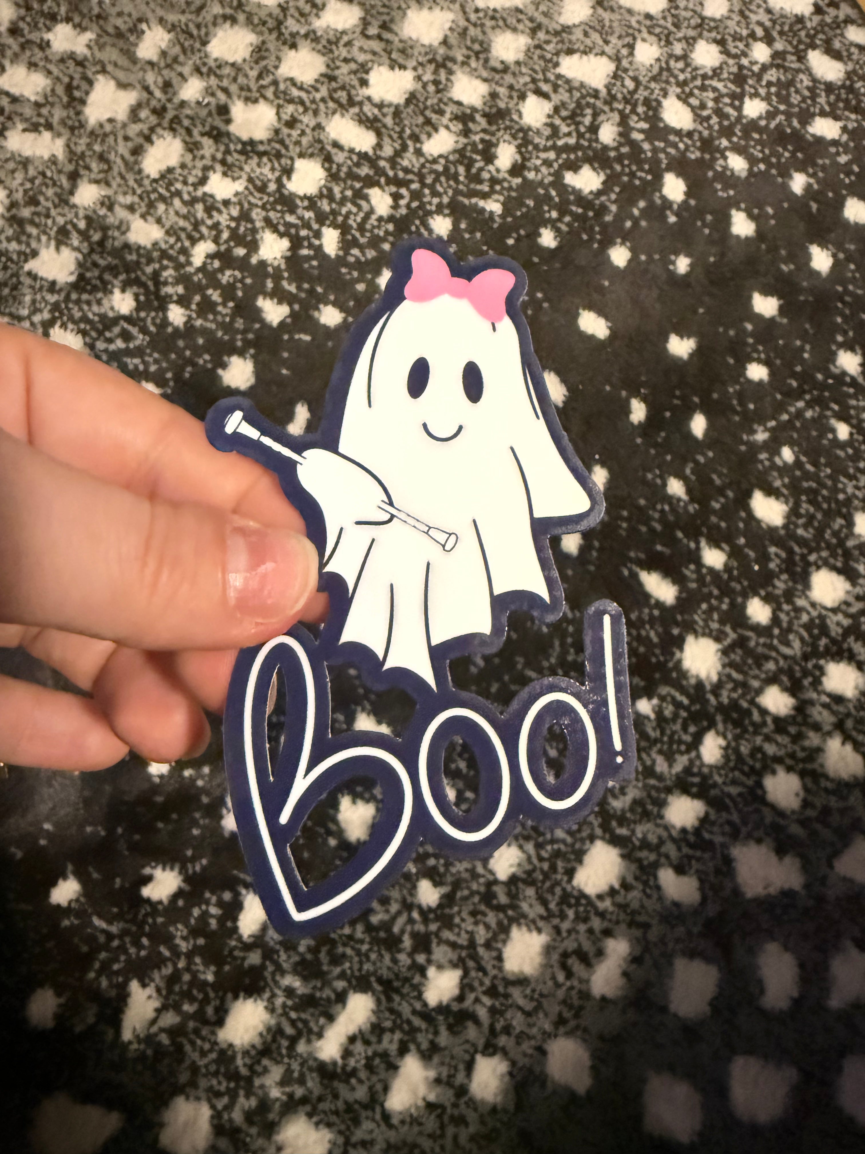 Baton Bow Boo Sticker