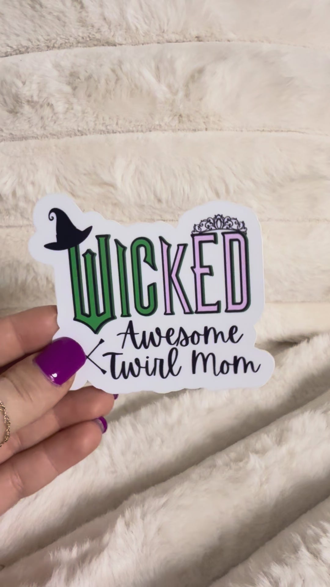 Wicked Awesome Twirl Mom Sticker