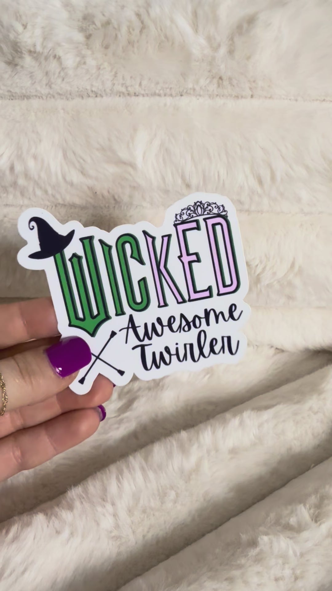 Wicked Awesome Twirler Sticker