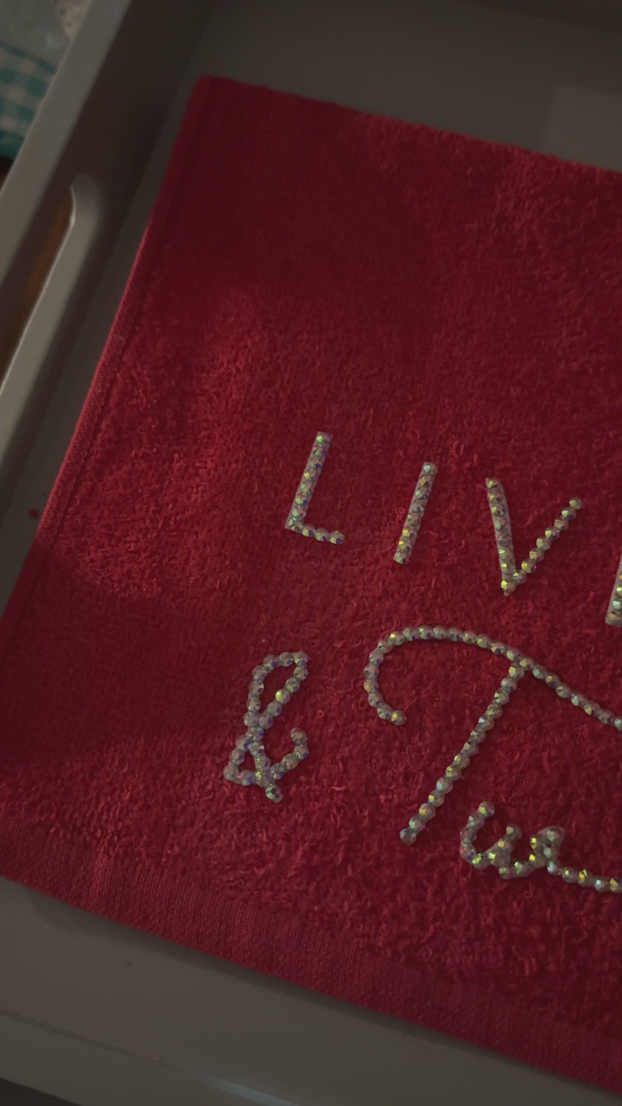 LFT Logo Rhinestone Sweat Towel